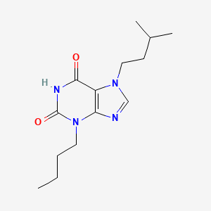 molecular formula C14H22N4O2 B2478645 3-butyl-7-(3-methylbutyl)-2,3,6,7-tetrahydro-1H-purine-2,6-dione CAS No. 879351-85-6