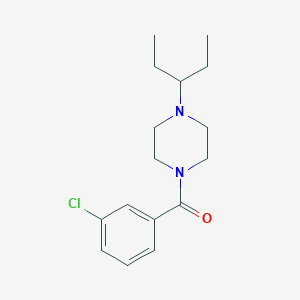 molecular formula C16H23ClN2O B247865 1-(3-Chlorobenzoyl)-4-(1-ethylpropyl)piperazine 