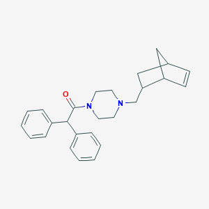 molecular formula C26H30N2O B247869 1-(Bicyclo[2.2.1]hept-5-en-2-ylmethyl)-4-(diphenylacetyl)piperazine 