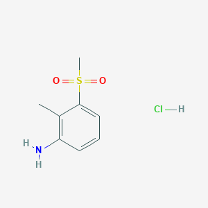 molecular formula C8H12ClNO2S B2478698 2-Methyl-3-methylsulfonylaniline;hydrochloride CAS No. 2260935-90-6