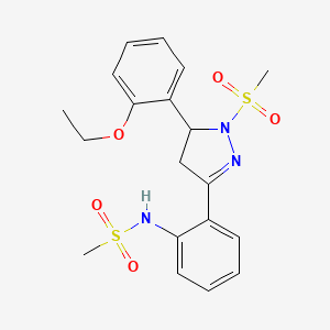 N-{2-[5-(2-ethoxyphenyl)-1-methanesulfonyl-4,5-dihydro-1H-pyrazol-3-yl]phenyl}methanesulfonamide