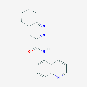 molecular formula C18H16N4O B2478719 N-Quinolin-5-yl-5,6,7,8-tetrahydrocinnoline-3-carboxamide CAS No. 2415568-48-6