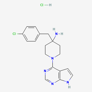 4-(4-Chlorobenzyl)-1-(7H-pyrrolo[2,3-d]pyrimidin-4-yl)piperidin-4-amine hydrochloride
