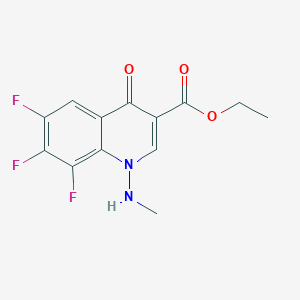 molecular formula C13H11F3N2O3 B2478731 Ethyl 6,7,8-trifluoro-1-(methylamino)-4-oxo-1,4-dihydroquinoline-3-carboxylate CAS No. 100276-66-2