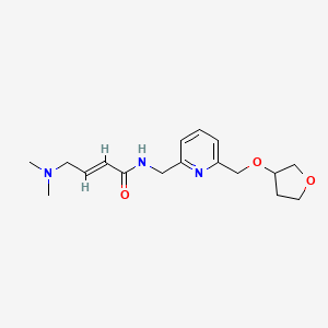molecular formula C17H25N3O3 B2478732 (E)-4-(Dimethylamino)-N-[[6-(oxolan-3-yloxymethyl)pyridin-2-yl]methyl]but-2-enamide CAS No. 2411338-03-7