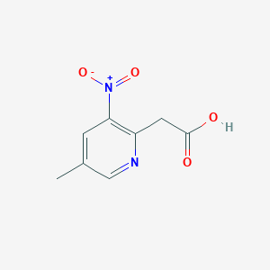 molecular formula C8H8N2O4 B2478735 (5-Methyl-3-nitropyridin-2-yl)acetic acid CAS No. 1214386-16-9