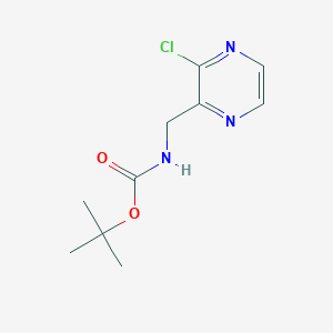 molecular formula C10H14ClN3O2 B2478739 tert-Butyl ((3-chloropyrazin-2-yl)methyl)carbamate CAS No. 1823551-51-4
