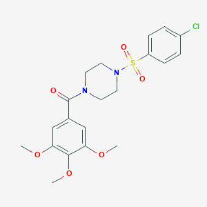 1-[(4-Chlorophenyl)sulfonyl]-4-(3,4,5-trimethoxybenzoyl)piperazine