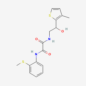 molecular formula C16H18N2O3S2 B2478745 N1-(2-hydroxy-2-(3-methylthiophen-2-yl)ethyl)-N2-(2-(methylthio)phenyl)oxalamide CAS No. 1351604-82-4