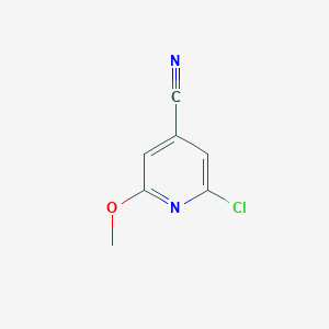 molecular formula C7H5ClN2O B2478751 2-Chloro-6-methoxyisonicotinonitrile CAS No. 1256788-36-9