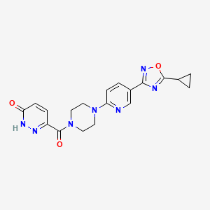 6-(4-(5-(5-cyclopropyl-1,2,4-oxadiazol-3-yl)pyridin-2-yl)piperazine-1-carbonyl)pyridazin-3(2H)-one