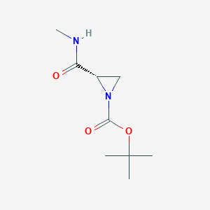 molecular formula C9H16N2O3 B2478763 Tert-butyl (2S)-2-(methylcarbamoyl)aziridine-1-carboxylate CAS No. 2408936-11-6