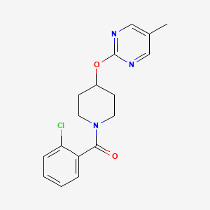 molecular formula C17H18ClN3O2 B2478769 (2-Chlorophenyl)-[4-(5-methylpyrimidin-2-yl)oxypiperidin-1-yl]methanone CAS No. 2380058-55-7
