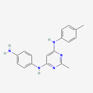 molecular formula C18H19N5 B2478784 N4-(4-氨基苯基)-2-甲基-N6-(对甲苯基)嘧啶-4,6-二胺 CAS No. 1706428-07-0