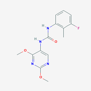 molecular formula C14H15FN4O3 B2478785 1-(2,4-Dimethoxypyrimidin-5-yl)-3-(3-fluoro-2-methylphenyl)urea CAS No. 1448125-70-9