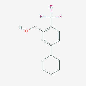 molecular formula C14H17F3O B2478786 [5-Cyclohexyl-2-(trifluoromethyl)phenyl]methanol CAS No. 2375258-75-4