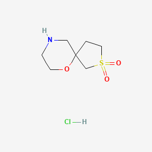 molecular formula C7H14ClNO3S B2478792 6-Oxa-2lambda6-thia-9-azaspiro[4.5]decane-2,2-dione hydrochloride CAS No. 1909313-84-3