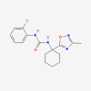 molecular formula C16H19ClN4O2 B2478794 1-(2-Chlorophenyl)-3-[1-(3-methyl-1,2,4-oxadiazol-5-yl)cyclohexyl]urea CAS No. 1396864-79-1