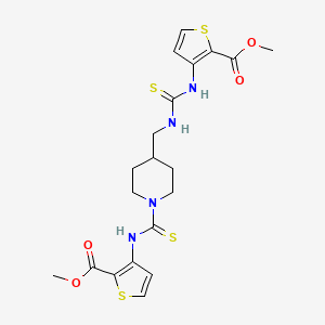 Methyl 3-[({4-[({[2-(methoxycarbonyl)thiophen-3-yl]carbamothioyl}amino)methyl]piperidin-1-yl}carbonothioyl)amino]thiophene-2-carboxylate