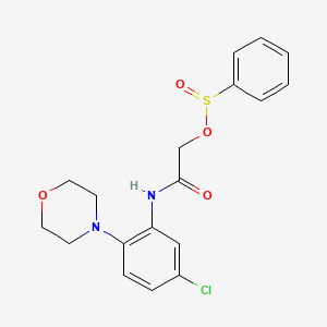 molecular formula C18H19ClN2O4S B2478810 2-(5-Chloro-2-morpholinoanilino)-2-oxoethyl benzenesulfinate CAS No. 956438-56-5
