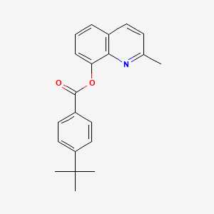 molecular formula C21H21NO2 B2478811 2-甲基-8-喹啉基 4-(叔丁基)苯甲酸酯 CAS No. 312594-38-0