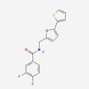 molecular formula C16H11F2NO2S B2478824 3,4-difluoro-N-((5-(thiophen-2-yl)furan-2-yl)methyl)benzamide CAS No. 2034403-66-0