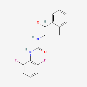 molecular formula C17H18F2N2O2 B2478825 1-(2,6-Difluorophenyl)-3-(2-methoxy-2-(o-tolyl)ethyl)urea CAS No. 1448123-64-5