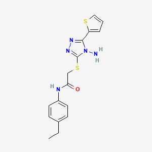 2-{[4-amino-5-(thiophen-2-yl)-4H-1,2,4-triazol-3-yl]sulfanyl}-N-(4-ethylphenyl)acetamide