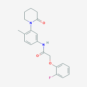 molecular formula C20H21FN2O3 B2478831 2-(2-fluorophenoxy)-N-(4-methyl-3-(2-oxopiperidin-1-yl)phenyl)acetamide CAS No. 941919-55-7