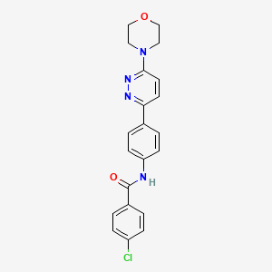 4-chloro-N-(4-(6-morpholinopyridazin-3-yl)phenyl)benzamide