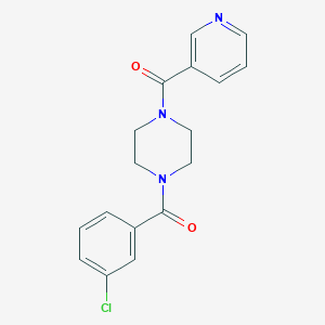 molecular formula C17H16ClN3O2 B247884 [4-(3-Chloro-benzoyl)-piperazin-1-yl]-pyridin-3-yl-methanone 