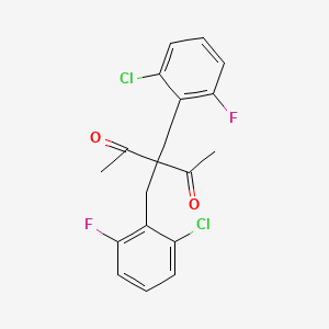 molecular formula C19H16Cl2F2O2 B2478852 3,3-双(2-氯-6-氟苄基)-2,4-戊二酮 CAS No. 400088-51-9
