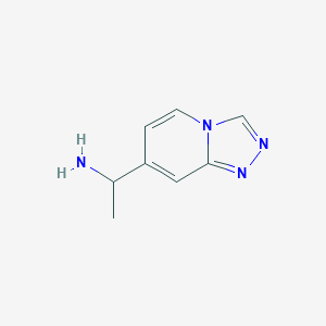 molecular formula C8H10N4 B2478857 1-([1,2,4]三唑并[4,3-a]吡啶-7-基)乙胺 CAS No. 1547112-69-5