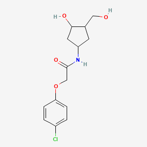 molecular formula C14H18ClNO4 B2478864 2-(4-chlorophenoxy)-N-(3-hydroxy-4-(hydroxymethyl)cyclopentyl)acetamide CAS No. 1421445-29-5