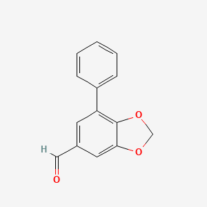 molecular formula C14H10O3 B2478874 7-Phenyl-1,3-benzodioxole-5-carbaldehyde CAS No. 2241129-14-4