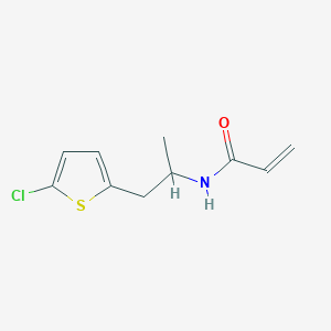 molecular formula C10H12ClNOS B2478878 N-[1-(5-Chlorothiophen-2-yl)propan-2-yl]prop-2-enamide CAS No. 2361642-16-0