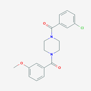 molecular formula C19H19ClN2O3 B247888 1-(3-Chlorobenzoyl)-4-(3-methoxybenzoyl)piperazine 