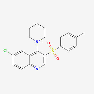 molecular formula C21H21ClN2O2S B2478889 6-Chloro-4-(piperidin-1-yl)-3-tosylquinoline CAS No. 872206-08-1