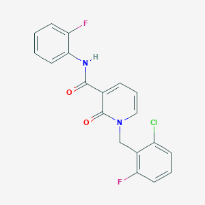 molecular formula C19H13ClF2N2O2 B2478893 1-(2-chloro-6-fluorobenzyl)-N-(2-fluorophenyl)-2-oxo-1,2-dihydropyridine-3-carboxamide CAS No. 946302-89-2