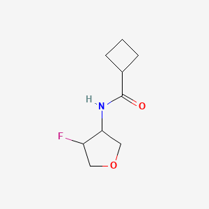 molecular formula C9H14FNO2 B2478896 N-(4-氟代氧杂环己烷-3-基)环丁烷甲酰胺 CAS No. 2202431-17-0