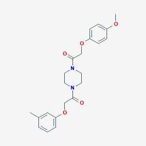 1-[(4-Methoxyphenoxy)acetyl]-4-[(3-methylphenoxy)acetyl]piperazine