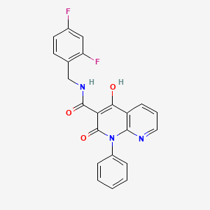 N~3~-(2,4-difluorobenzyl)-4-hydroxy-2-oxo-1-phenyl-1,2-dihydro[1,8]naphthyridine-3-carboxamide