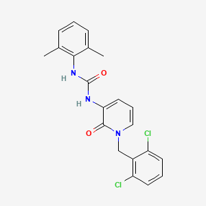 molecular formula C21H19Cl2N3O2 B2478917 1-[1-[(2,6-Dichlorophenyl)methyl]-2-oxopyridin-3-yl]-3-(2,6-dimethylphenyl)urea CAS No. 400084-73-3