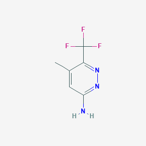 molecular formula C6H6F3N3 B2478918 5-Methyl-6-(trifluoromethyl)pyridazin-3-amine CAS No. 2377031-95-1