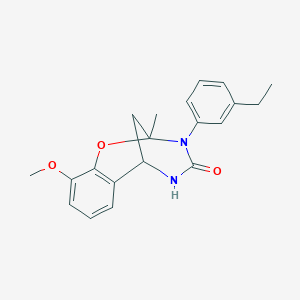 molecular formula C20H22N2O3 B2478921 3-(3-ethylphenyl)-10-methoxy-2-methyl-2,3,5,6-tetrahydro-4H-2,6-methano-1,3,5-benzoxadiazocin-4-one CAS No. 899962-52-8