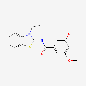 (E)-N-(3-ethylbenzo[d]thiazol-2(3H)-ylidene)-3,5-dimethoxybenzamide