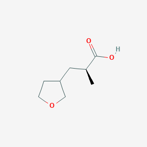 molecular formula C8H14O3 B2478937 (2S)-2-Methyl-3-(oxolan-3-yl)propanoic acid CAS No. 2248215-36-1