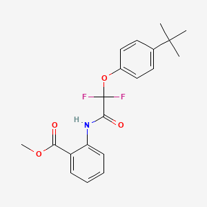 molecular formula C20H21F2NO4 B2478938 2-(2-{[4-(tert-ブチル)フェノキシ]-2,2-ジフルオロアセチル}アミノ)ベンゼンカルボン酸メチル CAS No. 303151-27-1