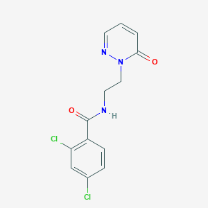 molecular formula C13H11Cl2N3O2 B2478947 2,4-二氯-N-(2-(6-氧代吡嗪-1(6H)-基)乙基)苯甲酰胺 CAS No. 1021218-92-7