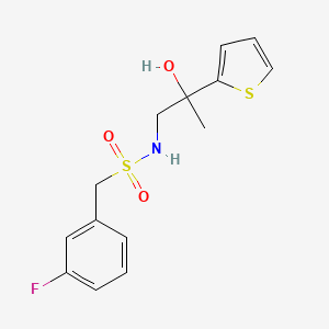 1-(3-fluorophenyl)-N-(2-hydroxy-2-(thiophen-2-yl)propyl)methanesulfonamide